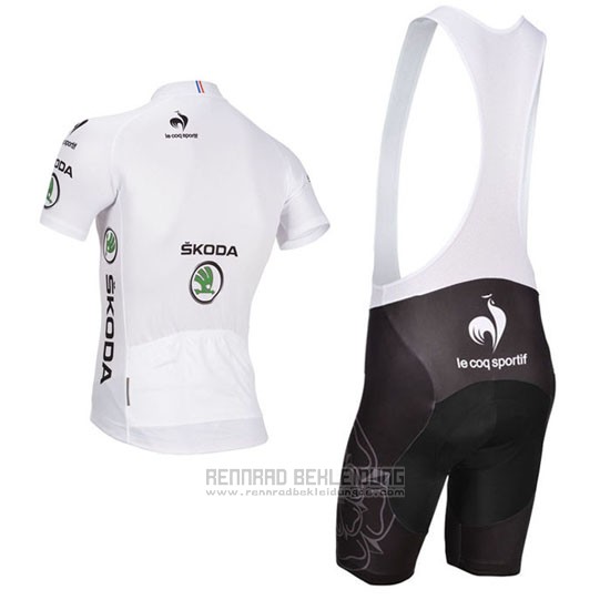 2014 Fahrradbekleidung Tour de France Wei Trikot Kurzarm und Tragerhose